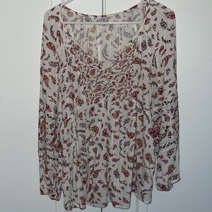 Floral flowy long sleeve top